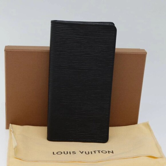 LOUIS VUITTON Epi Porte Cartes Credit Long Wallet Black - Picture 12 of 16
